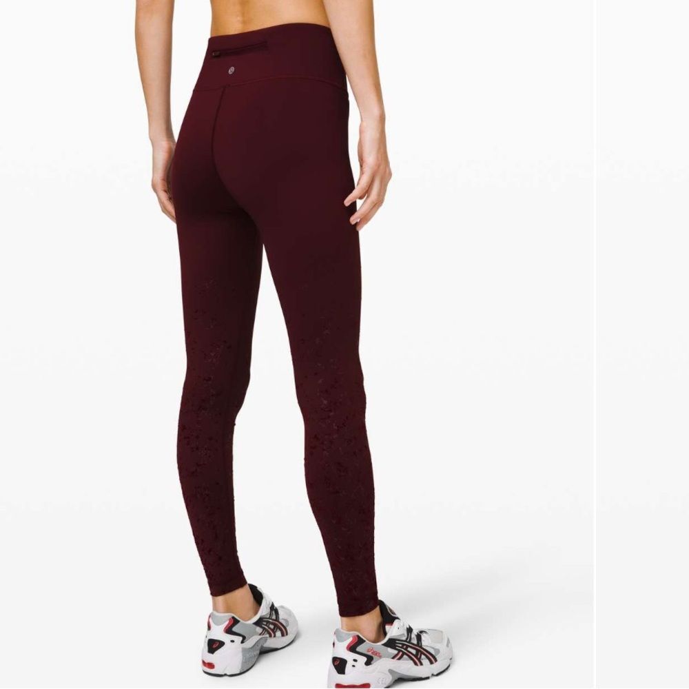 Lululemon Speed Wunder Mid-Rise Tight 28'' Speckle Shine Garnet